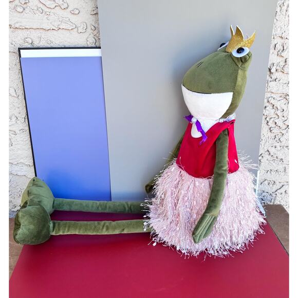 Shelf Sitter. Plush. Debi Lily Green Frog Princess Doll. - Picture 6 of 9